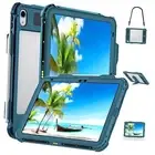 ShellBox Case iPad 10th Gen 10.9 inch Waterproof Case, 10.9 inches Blue Teal