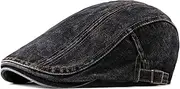[Generic] Men's Beret Hat Spring Summer and Autumn Cowboy Hat Fashion Washed Cowboy Beret Men's Large Size Cotton Duck Tongue Cap Female