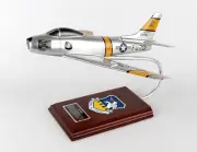 North American F-86 Sabre USAF fighter jet mahogany wood airplane model