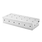 Stainless Steel Smoke Box Barbecue BBQ Smoking Wood Chip Smoker Grill Tool Box