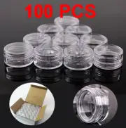 100 Pack Jars High Quality 5 Gram/ML Plastic empty sample Container Cosmetic