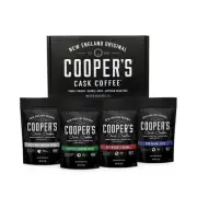 Bourbon & Whiskey Barrel Aged Coffee Gift Box - 4-Bag Roasted Coffee Box Set ...