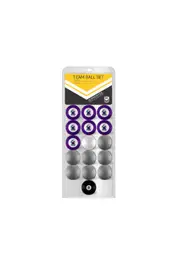Melbourne Storm NRL 16 Ball Set Black Vs Color Silver