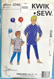 Kwik Sew Pattern 2048 Sz. 4-7 Girls. Tops & Pants
