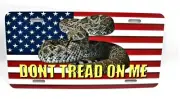 DON'T TREAD ON ME AMERICAN GADSDEN FLAG METAL NOVELTY CAR LICENSE PLATE TAG