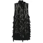 [Prada] Prada Bow-appliqué Midi Dress 42 IT BLACK