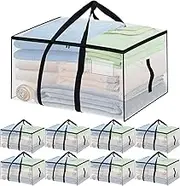 Moving Bags Heavy Duty Extra Large, Moving Boxes Medium and Large, Storage Bags with Zipper, Clearance Moving Supplies, Storage Bags for Clothes, Storage Totes 93L-8 Pack
