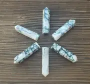 TREE AGATE SINGLE TERMINATED GEMSTONE CRYSTAL PENCIL POINT (ONE)