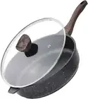 Kordisen Nonstick Deep Frying Pan with Lid, 12 Inch Large Skillet, PFOA Free