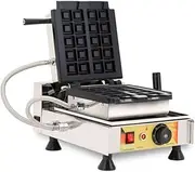 2-Slice Belgian Waffle Maker Electric Waffler Iron Temperature And Time Control Non-Stick Double-Sided Uniform Heating Suitable For Restaurant Bakeries Snack Bar Family