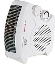 STAYWARM® 2000w Upright and Flatbed Fan Heater with 2 Heat Settings/Cool Blow Fan/Variable Thermostat/Frost Watch/Overheat Protection/BEAB Safety Approved / 3 YEAR WARRANTY - F2003WH - White