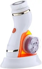 KAILIKETIY 1pc Electric Facial Cleanser Brush Deep Pore Cleansing Gentle Skin Care Battery-powered Face Scrubber Compact for Home Travel