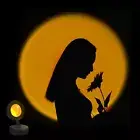 NEW - LED Projector Night Light Lamp, Sunset Yellow