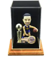 Steph Curry Golden State Warriors Championship Ring Bobble Head Figurine Display