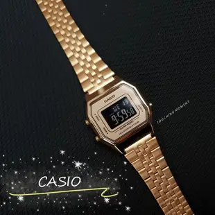 CASIO 復古經典 潮流金色 方形電子錶 LA680WGA-9DF