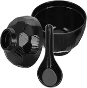 FELTECHELECTR Unbreakable Japanese Ramen Bowl Spoon Miso Soup Bowls Noodles for Soup Stew and Cereal