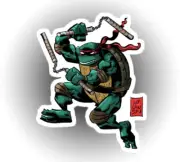 TMNT Teenage Mutant Ninja Michelangelo is a Party Dude! car laptop sticker