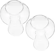 Mushroom Cup Set 2 PCS Thick Glass Margarita ES Unique Mushroom Shape for Bar Home