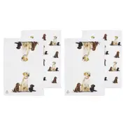 2x 2pc Ashdene Puppy Love Labrador Kitchen Tea Towel 50x70cm - White