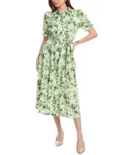 Anne Klein Printed Sateen Shirtdress