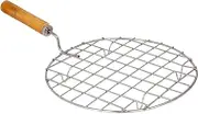 Vaishnavi Creations Stainless Steel Round Wire Roaster, Roti Jali, Papad Grill, Chapati Grill, Manual Roasting Pan, Silver, Round