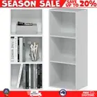 2x 3 Tier Shelf Display Bookshelf Bookcase Storage White Rack Wooden Shelving AU