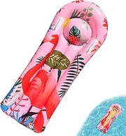 Kids Giant Inflatable Pool Float Mat,Flamingo Pool Lounger Float, Swimming Pool Floats Swimming Ride-on Toys Summer Pool Raft for Hawaii Party Pool Beach Children 4+ Years Old
