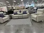 leather lounge suite and chairs