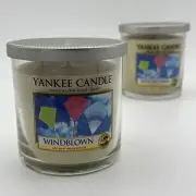 Yankee Candle Lot Of 2 ~ Windblown ~ 7oz Tumbler Jar ~ Beach Ocean ~ White Label