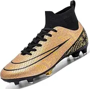 [VBOUTV] Soccer Cleats for Mens Professional High-Top Breathable Athletic Football Boots Turf Soccer Shoes Outdoor Indoor Futsal Football Training Sneakers