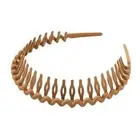 Pure Color Resin Hair Comb Hair Headband Headdress Non-slip Hair Accessories