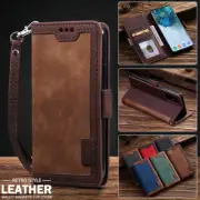 For Samsung S22 S21 S20 FE Ultra S10 Plus Note20 Case Leather Wallet Flip Cover
