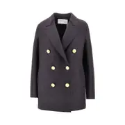 [HARRIS WHARF LONDON] HARRIS WHARF LONDON Pressed wool double-breasted peacoat Woman 46 46 Red