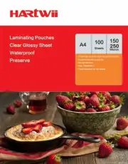Hartwii A4 Glossy Clear Laminating Pouches Film 150 Micron / 250 Micron