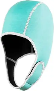 Neoprene Diving Hood Swim Cap Beanie for Men Women Surfing Kayaking Snorkeling Scuba Diving Swimming Light Blue One Size