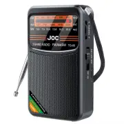 TG-66 Portable Radio AM FM SW Pocket Radio with Rechargeable Battery Good Reception Supports Wired Earphone Mini FM Rece
