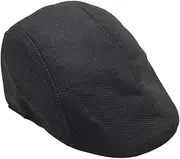 [ANDRESLAD] Women's Beret Newsboy Hat Light Warm Flax Sunscreen Cap Driving Hat Peaked Hat Stylish for Seasons Black