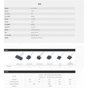 FSP 全漢 HPT2-1350M HYDRO PTM PRO 12V-2x6 白金牌 PCIe5.0 1350W 電源