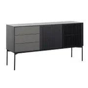 Modern Furniture SEGAN Sideboard Buffet 160cm - Black & Grey