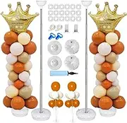 Balloon Column Stand Kit Set of 2 Metal Reusable Balloon Stand & 2 Table Stand Set Adjustable Balloon Arch Tower Pillar Kit for Wedding Birthday Party Baby Shower Graduation Decorations (2 pack)