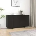 Sideboard Cabinet & Storage Black Chipboard