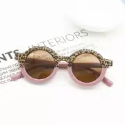 Fashion Baby Girl Boy Frame for Sun for Glasses Leopard Duble