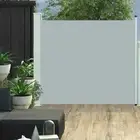 Retractable Side Awning Grey 100x300cm Outdoor Privacy Shade Screen