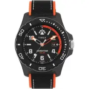 Timex Men's Watch Expedition Rotating Bezel Black and Orange Strap TW2V66100JR