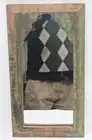 Decorative Wooden Hand-Carved Mirror Frame - Rustic Style Wall Hanging Decor F12
