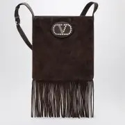 [Valentino Garavani] Nellcôte dark brown suede bag One size Brown