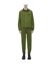 Logo pull rope casual jacket S Green