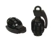 Black Ops Hand Grenade Valve Caps (Schrader) (Black) [98000]