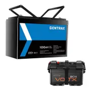 GENTRAX 12V 100Ah Lithium Battery + VoltX Battery Box