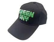 Green Day Dripping Band Logo Baseball Cap Black One Size